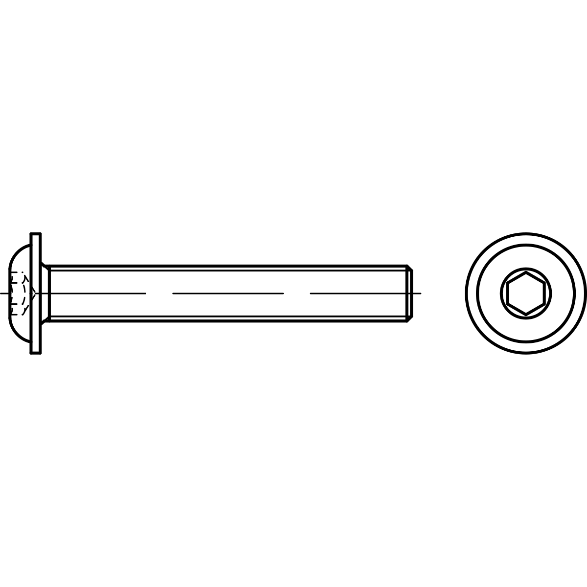 Śruby, z łbem wypukłym ISO 7380-2, A2-70 pgw 