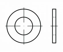 DIN 125 A, Podkładki płaskie, Podkładki okrągłe płaskie, DIN 125 forma A, forma B, ISO 7089, PN 82006, ISO 7090, PN 82006