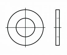 DIN 126, Podkładki okrągłe płaskie zgrubne, podkładki płaskie, ISO 7091, PN 82005