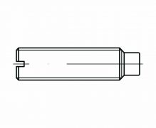 DIN 417, Wkręty dociskowe z rowkiem z czopem, ISO 7435, PN 82276