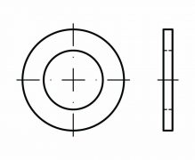 DIN 433, Podkładki okrągłe płaskie do wkrętów o łbach walcowych i kulistych, ISO 7092, PN 82007
