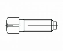 DIN 479, śruby dociskowe z łbem kwadratowym z czopem płaskim, PN 82307