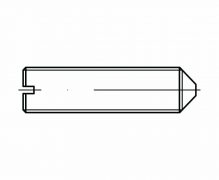 DIN 553, Wkręty dociskowe z rowkiem z końcem stożkowym, ISO 7434, PN 82273