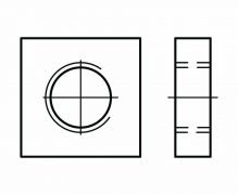DIN 562, Nakrętki kwadratowe niskie, PN 82151
