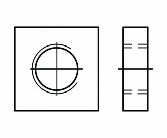DIN 562 Nakręki kwadratowe niskie