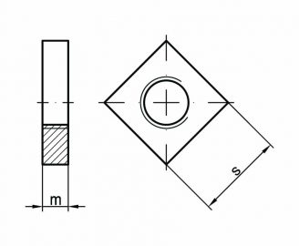 DIN 562 Nakręki kwadratowe niskie