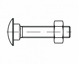 DIN 603 Śruby z łbem grzybkowym z podsadzeniem
