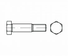 DIN 609, śruby pasowane z łbem sześciokątnym z gwintem długim, PN 82342