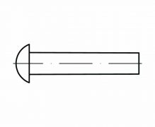 DIN 660, Nity pełne z łbem kulistym, ISO 1051, PN 82952