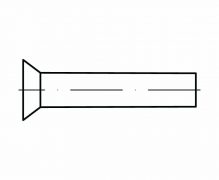 DIN 661, Nity pełne z łbem stożkowym, ISO 1051, PN 82954
