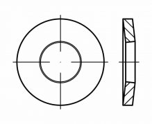 DIN 6796, Podkładki okrągłe sprężyste podatne stożkowe, ISO 10670