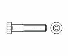 DIN 6912, śruby z łbem walcowym z gniazdem sześciokątnym z łbem obniżonym i otworem,