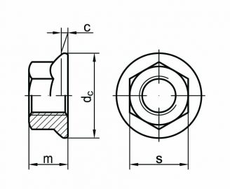 DIN 6923 Nakręki kołnierzowe