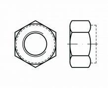 DIN 6924, Nakrętki samozabezpieczające z wkładką niemetalową, DIN 982, ISO 7040