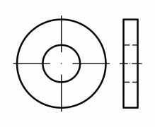 DIN 7349, Podkładki okrągłe płaskie pogrubione