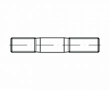 DIN 835, śruby dwustronne o długości części wkręcanej ≈ 2d, PN 82137