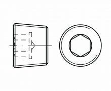 DIN 906, Korki gwintowane z gniazdem sześciokątnym