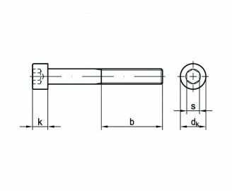 DIN 912 Śruby z łbem walcowym z gniazdem sześciokątnym