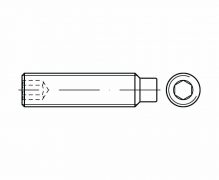 DIN 915, Wkręty dociskowe z gniazdem sześciokątnym z czopem walcowym, ISO 4028, PN 82316