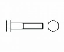 DIN 931, śruby z łbem sześciokątnym z gwintem na części długości trzpienia, ISO 4014, PN 82101