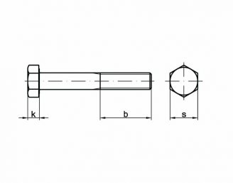 DIN 931 Śruby z łbem sześciokątnym z gwintem na części długości tr