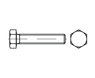 Hex cap screws, imperial thread UNC, DIN 933, ISO 4017, PN 82105