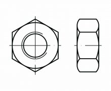 DIN 934, Nakrętki sześciokątne, DIN 555, ISO 4032, PN 82144, ISO 4033