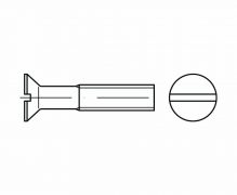 DIN 963, Wkręty do metalu z łbem stożkowym z rowkiem, ISO 2009, PN 82207