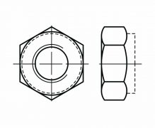 DIN 980, Nakrętki samozabezpieczające jednolite, DIN 6925, ISO 7042, PN 82176