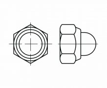 DIN 986, Nakrętki kołpakowe samozabezpieczające z wkładką niemetalową