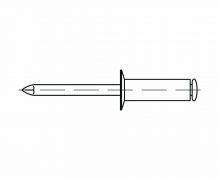 ISO 15978, Nity jednostronne z rdzeniem (zrywalne) standardowe z łbem stożkowym