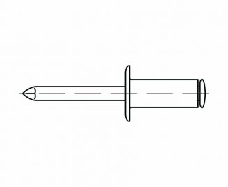 ISO 15981 Nity zrywalne z łbem płaskim