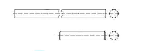 Pręty gwintowane calowe, ~ DIN 976