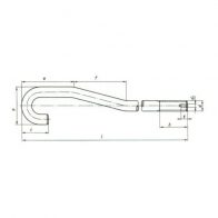 Śruby fundamentowe TYP 2 - fajkowe rodzaj W - wygięte