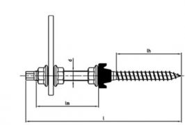 Śruba dwugwintowa z adapterem + DIN 6923 + EPDM