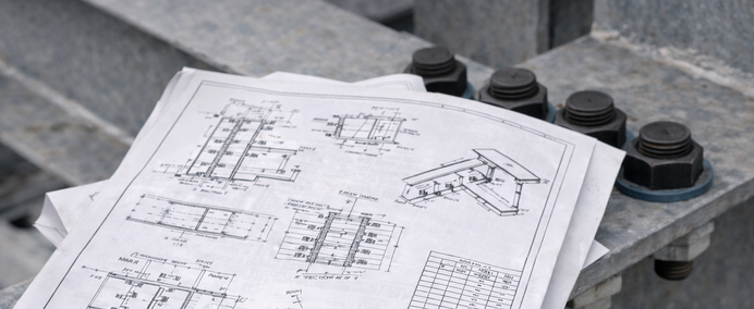 dokumentacja technicznej leżącej na stalowych elementach złącznych